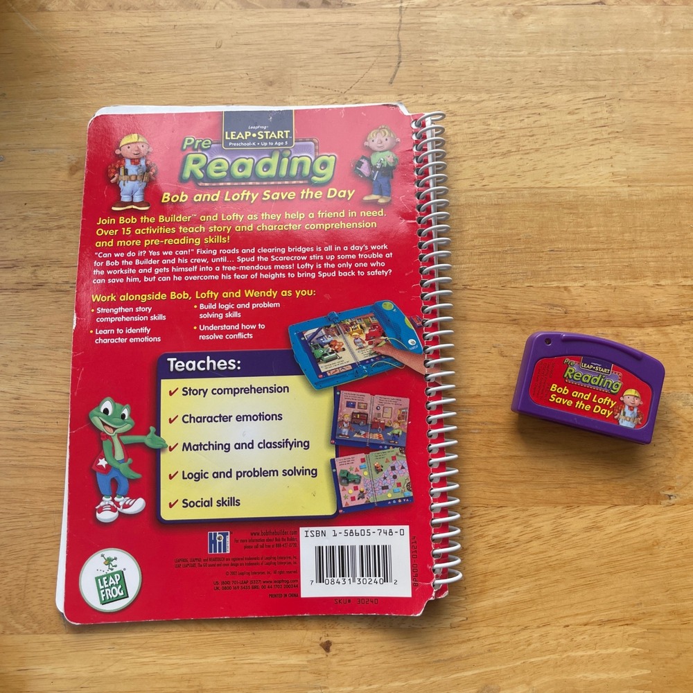 LeapFrog LeapPad Bob the Builder Pre-Reading Book and Cartridge Set 30240 - Picture 2 of 3